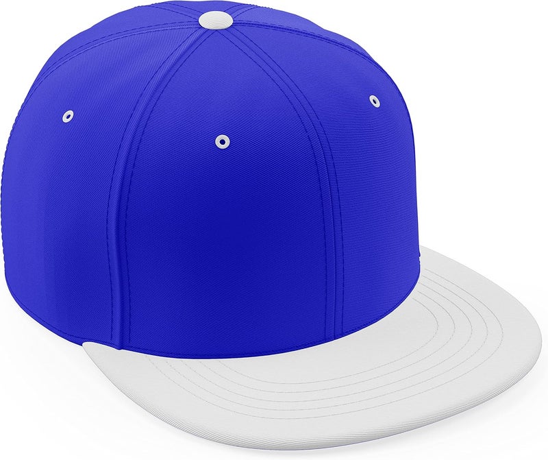 Daxton Store Classic Blank Snapback Flat Bill Visor Hat Cap One Size Adjustable Back - Image 1